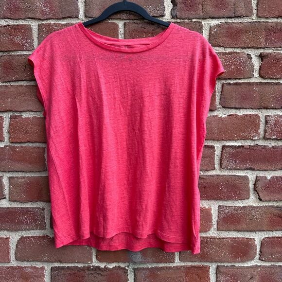 Eileen Fisher Women's $128 Organic Linen Jersey Shirred-Back Top XS NEW - Picture 1 of 6
